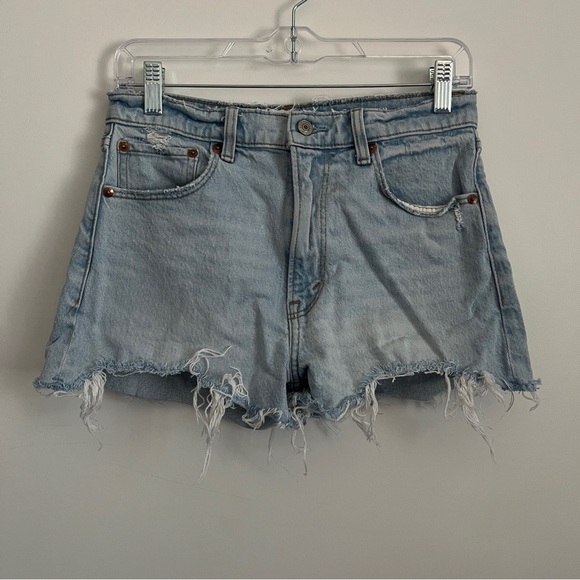 Abercrombie & Fitch Pants - Abercrombie & Fitch The Mom Short High Rise Distressed Denim Shorts-Size 26